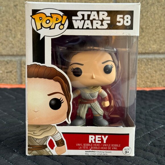 Funko POP! Bobble Head Star Wars Collectible Figure Rey #58 - Picture 1 of 8